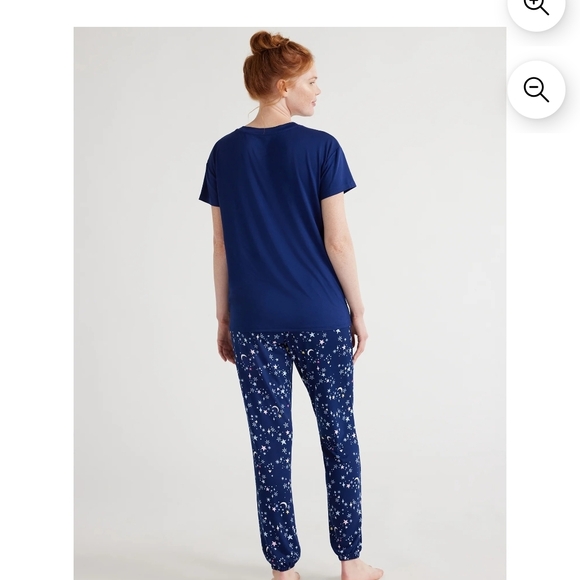 Joyspun Plus Size Short Sleeve Tee and Joggers Pajama Set 997 - Picture 3 of 4